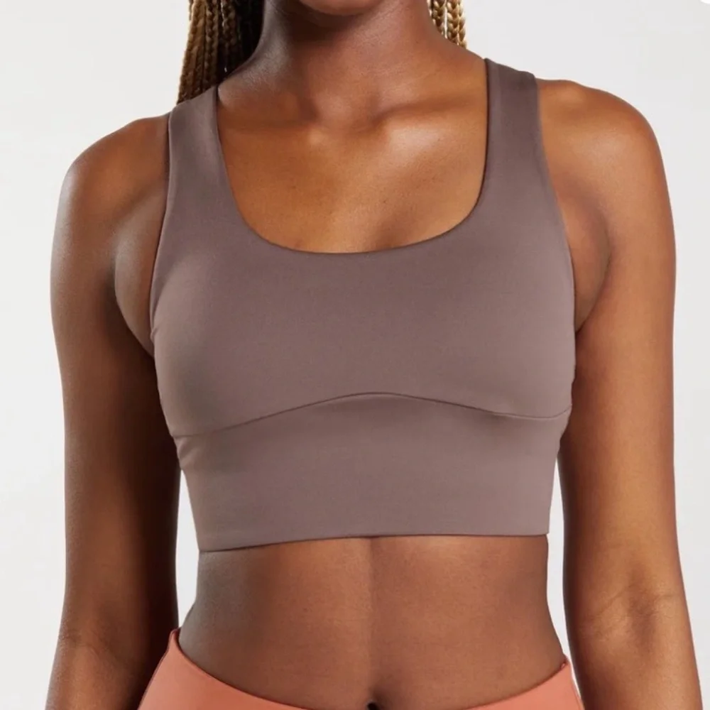 Gymshark Cocoa Brown Sports Bra - Picture 1 of 2